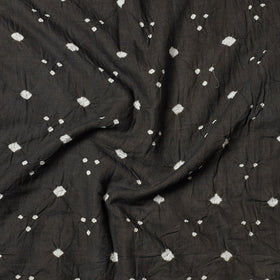 Grey Kutch Bandhani Tie-Dye Mul Cotton Precut Fabric 