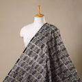 Grey - kutch batik cotton fabric 35 - handcrafted
