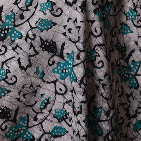 Grey - kutch batik cotton fabric 67 - handcrafted