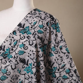 Grey - kutch batik cotton fabric 67 - handcrafted