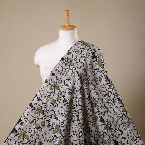 Grey - kutch batik cotton fabric 68 - handcrafted