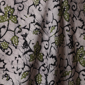 Grey - kutch batik cotton fabric 68 - handcrafted