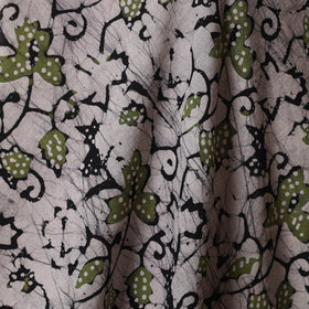 Grey - kutch batik cotton fabric 68 - handcrafted