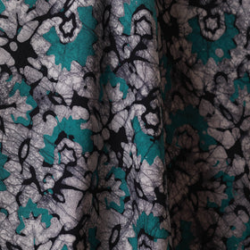 Grey - kutch batik cotton fabric 80 - handcrafted