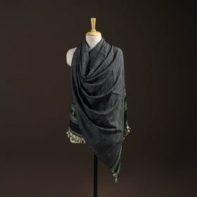 Kutch bhujodi handwoven merino wool shawl 221 - handcrafted