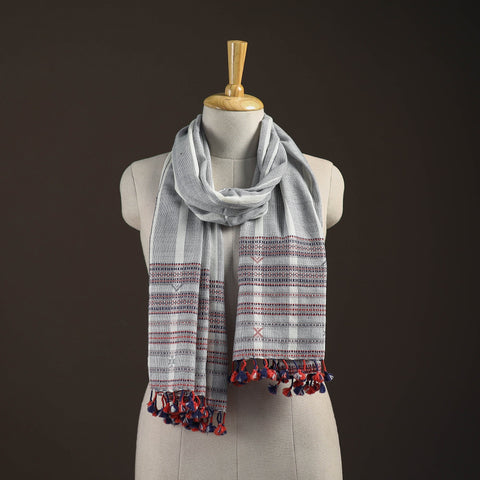 Kutch bhujodi handwoven merino wool stole 175 - handcrafted