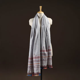 Kutch bhujodi mirror work handwoven merino wool shawl 34