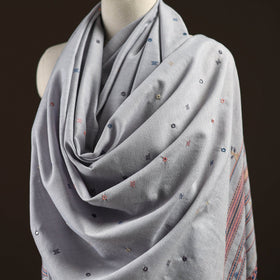 Kutch bhujodi mirror work handwoven merino wool shawl 34