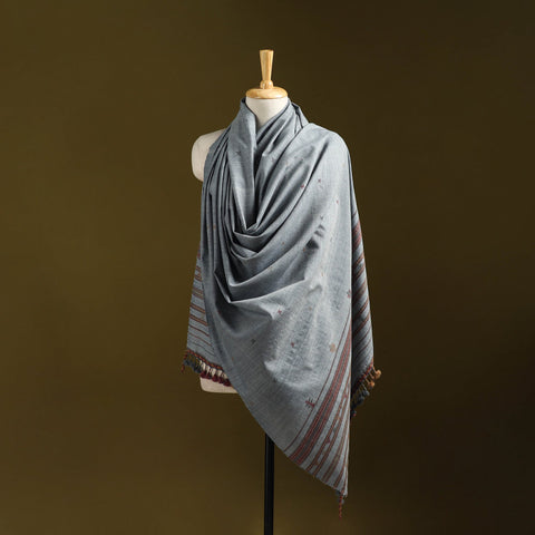 Kutch handwoven merino wool shawl 66 - handcrafted