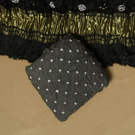 Kutch tie-dye bandhani modal silk 3pc unstitched dress