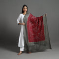 Shop Authentic Grey Bandhani Cotton Dupatta Online