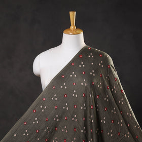 Shop Traditional Grey Bandhani Fabric from Kutch