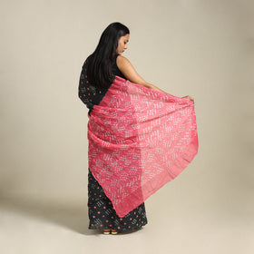 Grey Kutch Tie-Dye Cotton Bandhani Saree