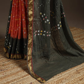 Kutch tie-dye cotton bandhani saree with blouse piece 28