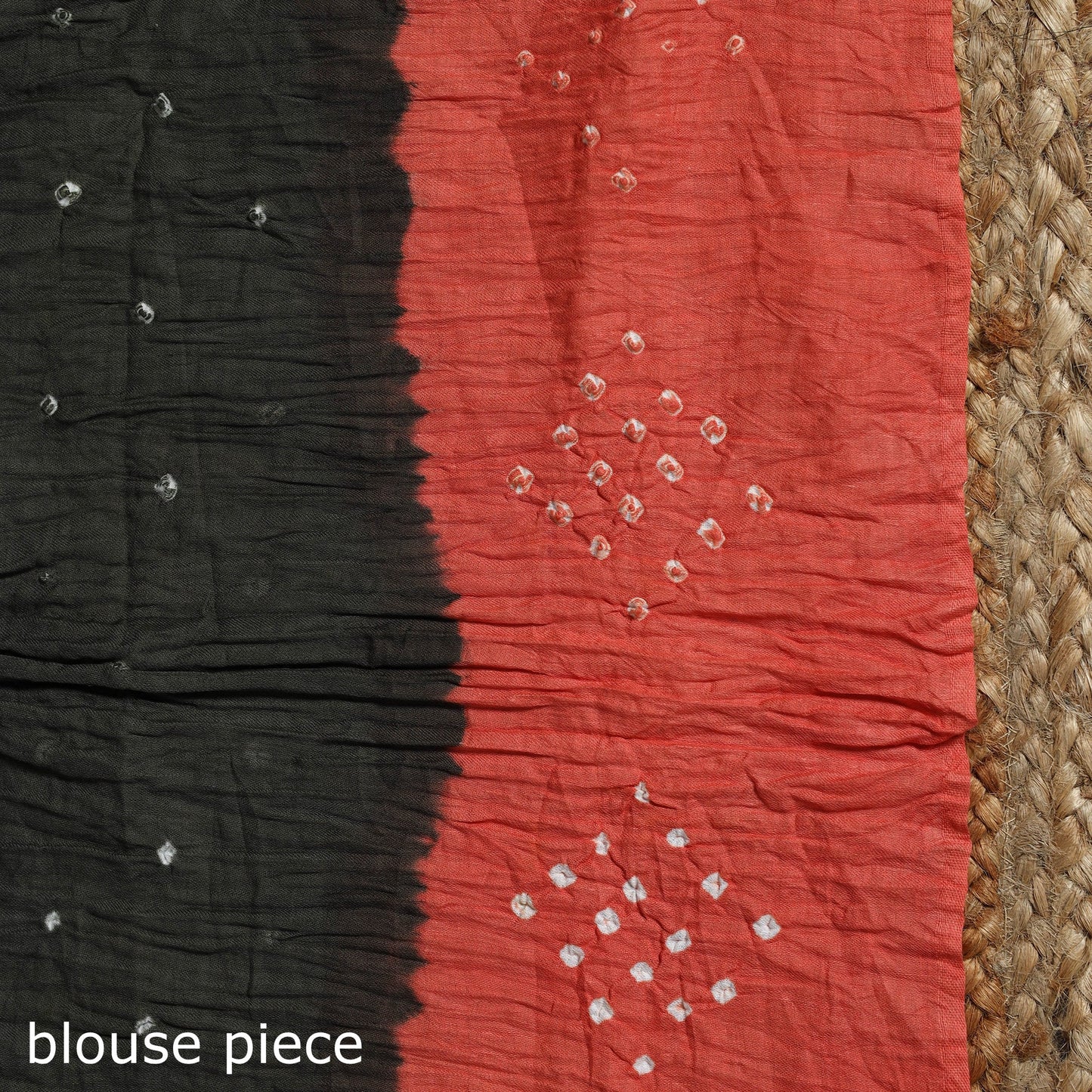 Kutch tie-dye cotton bandhani saree with blouse piece 28