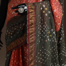 Kutch tie-dye cotton bandhani saree with blouse piece31