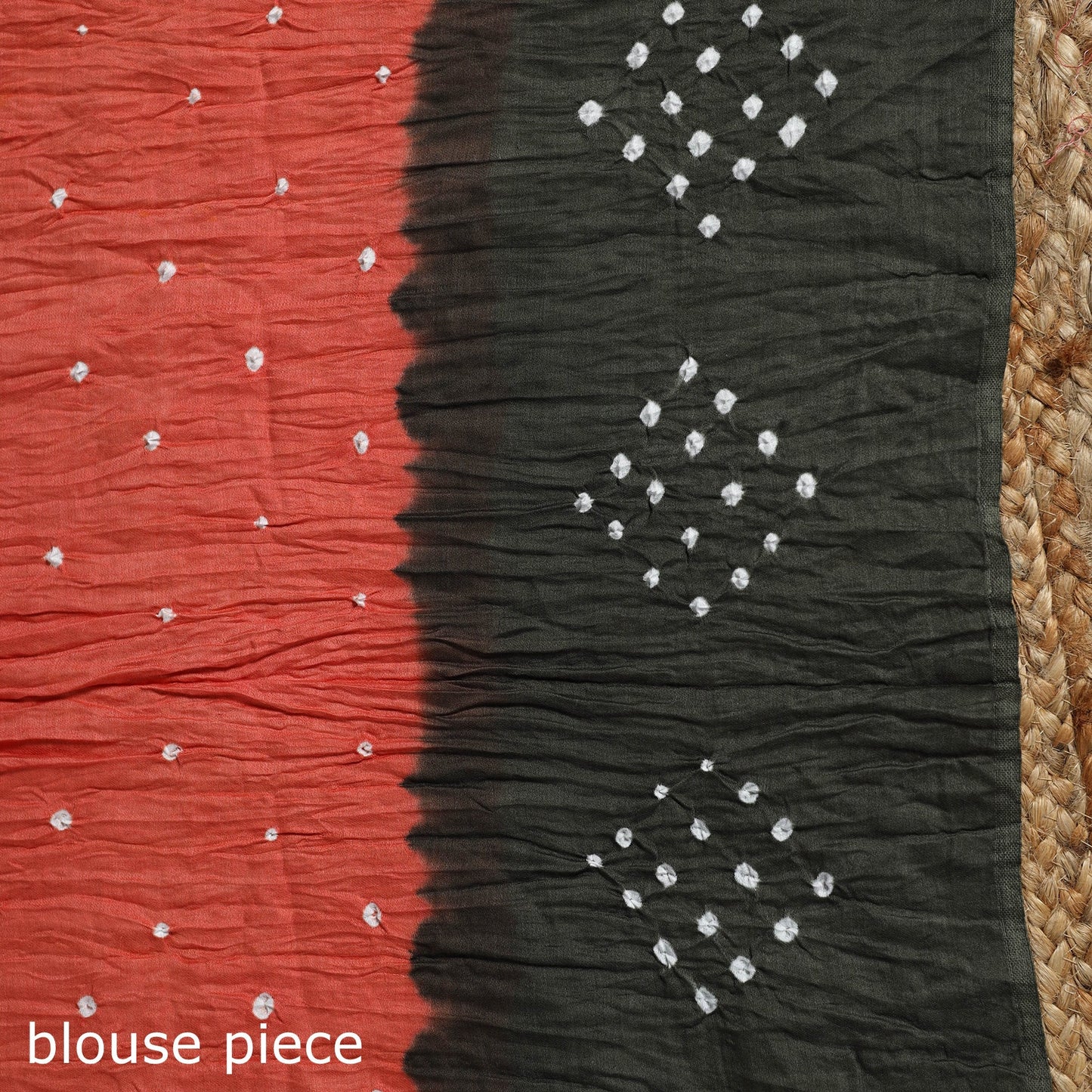 Kutch tie-dye cotton bandhani saree with blouse piece31