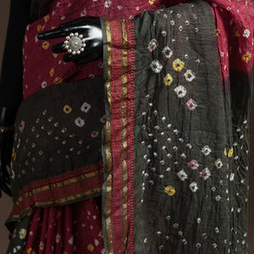 Kutch tie-dye cotton bandhani saree with blouse piece 32