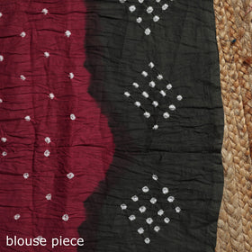 Kutch tie-dye cotton bandhani saree with blouse piece 32