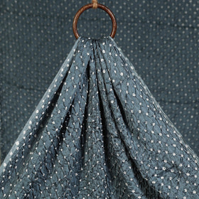 Grey - kutch tie-dye modal silk bandhani fabric 03