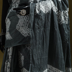 Kutch tie-dye pure cotton shibori saree 26 - handcrafted
