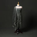 Kutch tie-dye satin cotton bandhani 3pc unstitched dress
