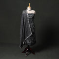 Kutch tie-dye satin cotton bandhani 3pc unstitched dress