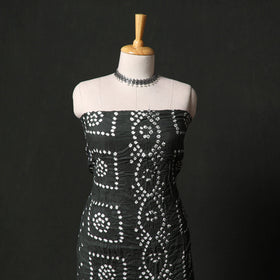 Kutch tie-dye satin cotton bandhani 3pc unstitched dress