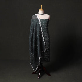 Kutch tie-dye satin cotton bandhani 3pc unstitched dress
