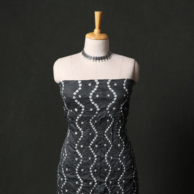 Kutch tie-dye satin cotton bandhani 3pc unstitched dress