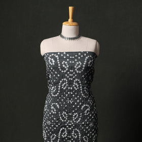 Kutch tie-dye satin cotton bandhani 3pc unstitched dress