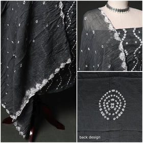 Kutch tie-dye satin cotton bandhani 3pc unstitched dress