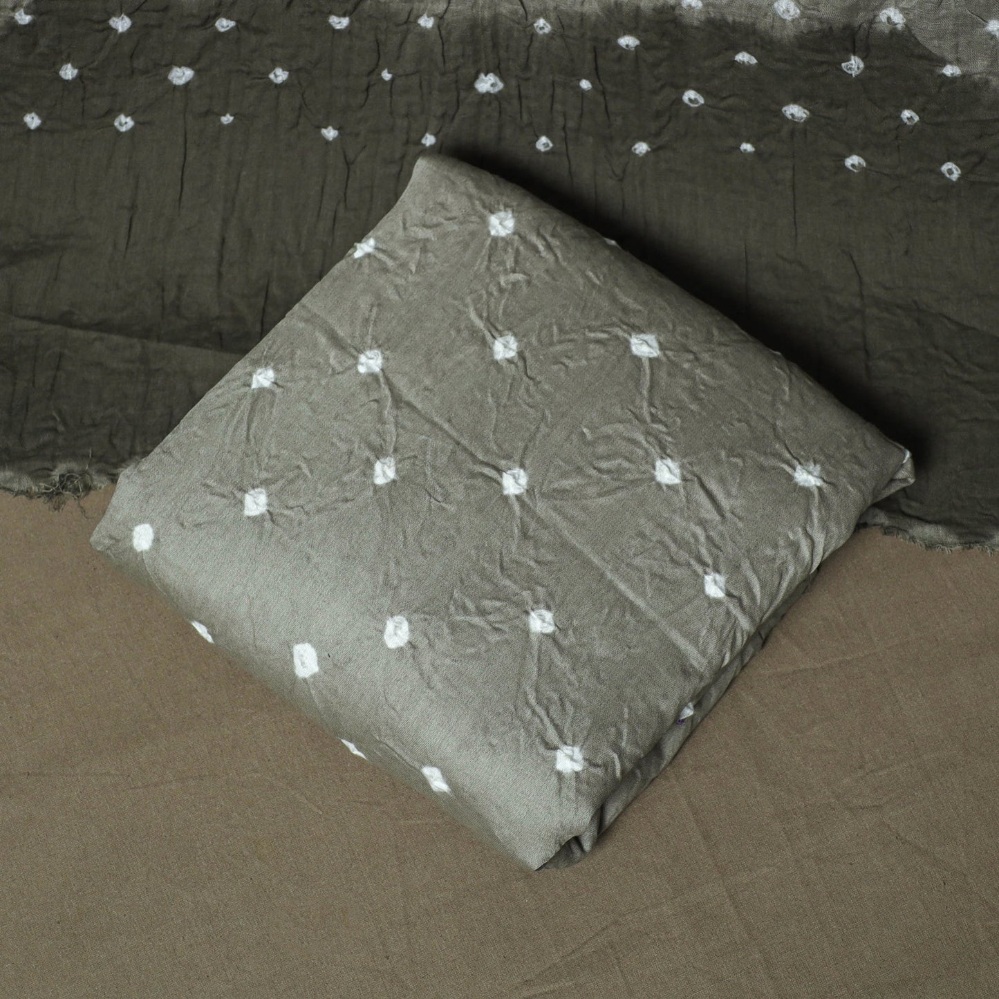 Kutch tie-dye satin cotton bandhani 3pc unstitched dress