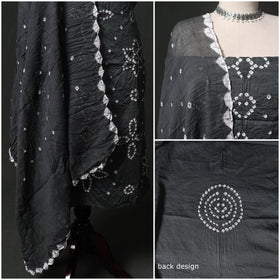 Kutch tie-dye satin cotton bandhani 3pc unstitched dress