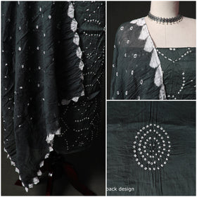 Kutch tie-dye satin cotton bandhani 3pc unstitched dress