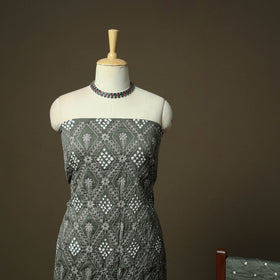 Kutch tie-dye satin cotton bandhani 3pc unstitched dress