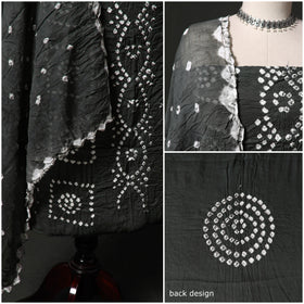 Kutch tie-dye satin cotton bandhani 3pc unstitched dress