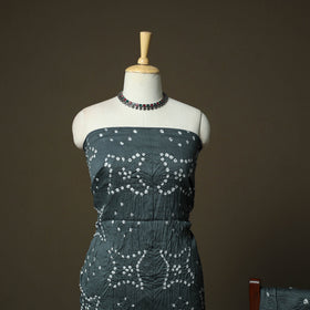 Kutch tie-dye satin cotton bandhani 3pc unstitched dress