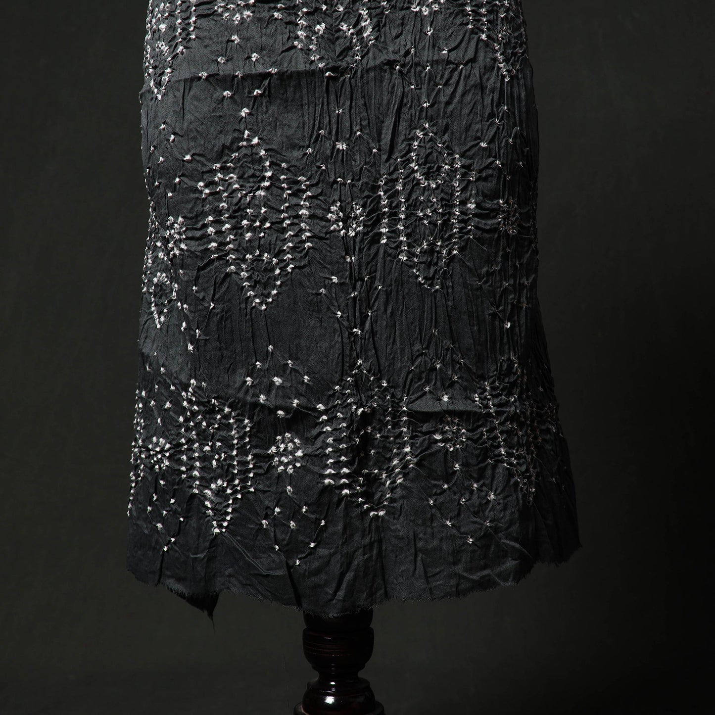 Kutch tie-dye satin cotton bandhani 3pc unstitched dress