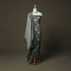 Kutch tie-dye satin cotton bandhani 3pc unstitched dress