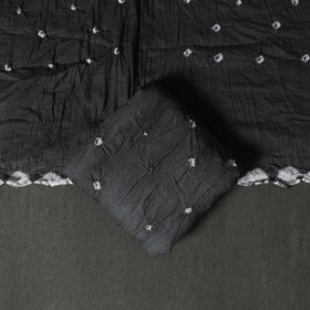 Kutch tie-dye satin cotton bandhani 3pc unstitched dress