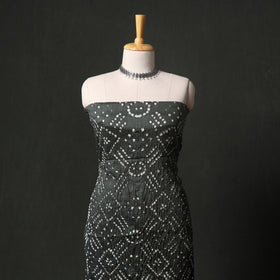 Kutch tie-dye satin cotton bandhani 3pc unstitched dress
