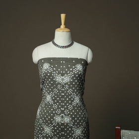 Kutch tie-dye satin cotton bandhani 3pc unstitched dress