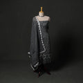 Kutch tie-dye satin cotton bandhani 3pc unstitched dress