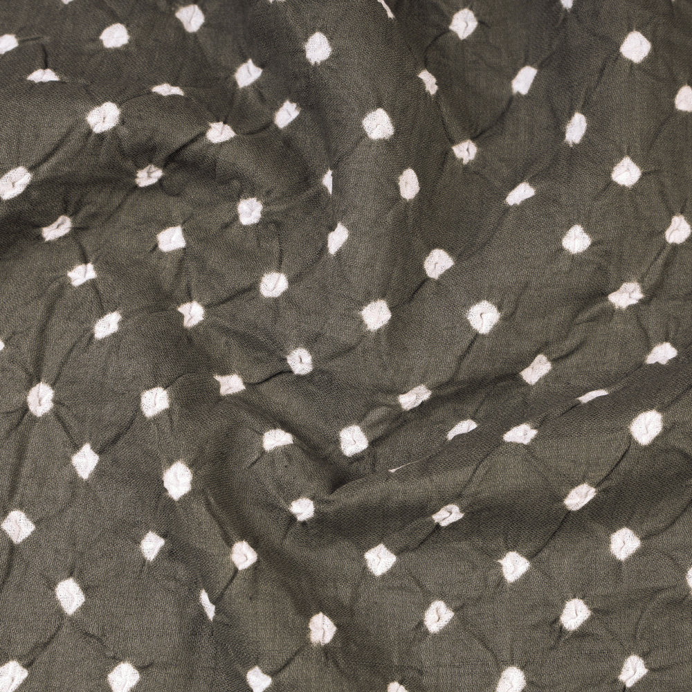 Grey - kutch tie-dye soft cotton bandhani fabric 25