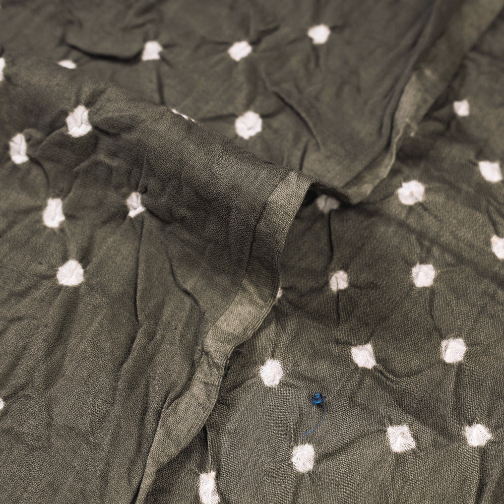 Grey - kutch tie-dye soft cotton bandhani fabric 25