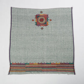 Grey Lambani Embroidery Handspun Cotton Blouse Piece