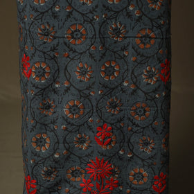 Lucknowi chikankari hand work bagru block print unstitched