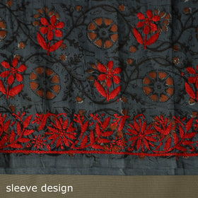 Lucknowi chikankari hand work bagru block print unstitched