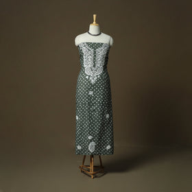 Lucknowi chikankari hand work bandhani unstitched kurta